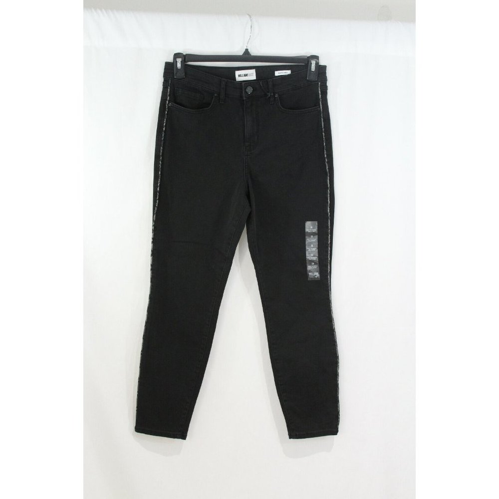 William Rast Womens Juniors Black Sculpted High Rise Ankle Skinny Jeans 25 NWT - Picture 1 of 4